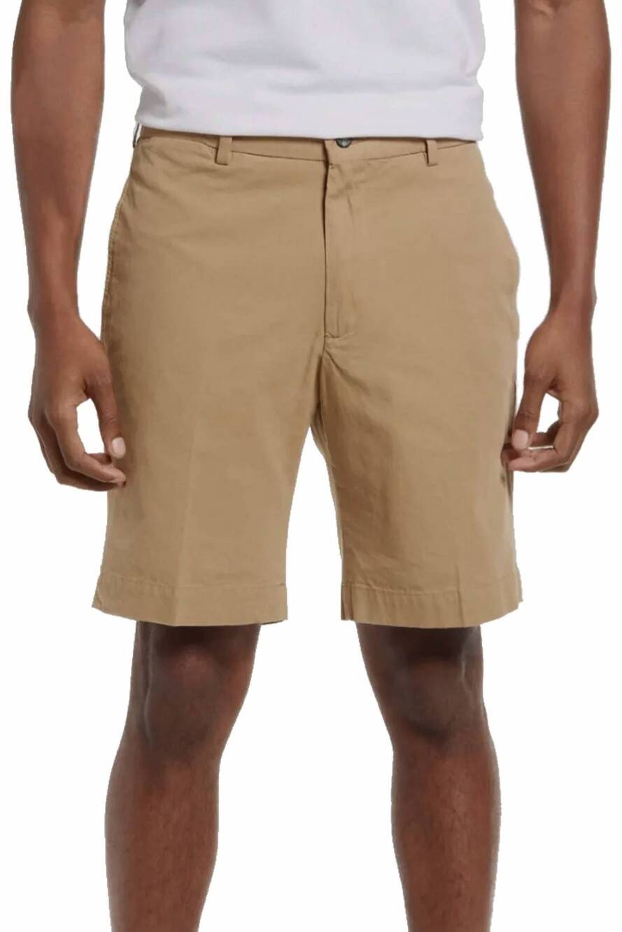 NEW CHARLESTON KHAKIS washed poplin shorts in british tan